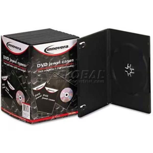 Innovera 72810 Standard DVD Case, Black, 10/Pack, Innovera, Mfr#: 72810